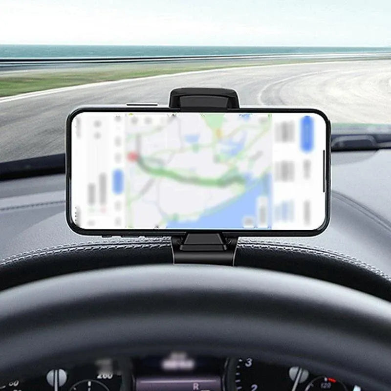 Car Dashboard Phone Holder Clip Mount HUD Style Stand for 6.8in Phones