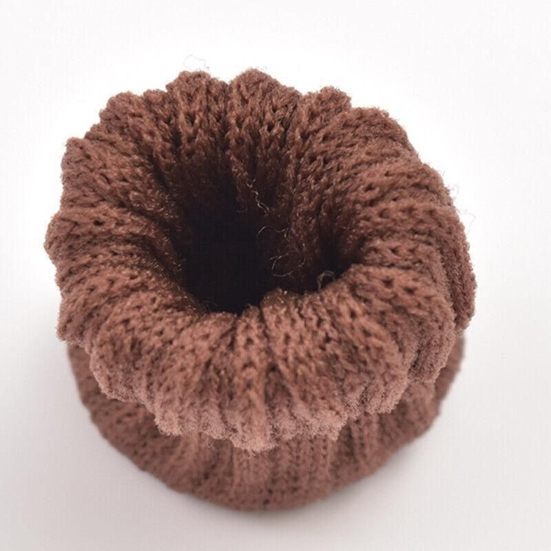 24Pcs Knitted Table Chair Leg Socks Sleeve Floor Protector Furniture Feet Covers - Brown