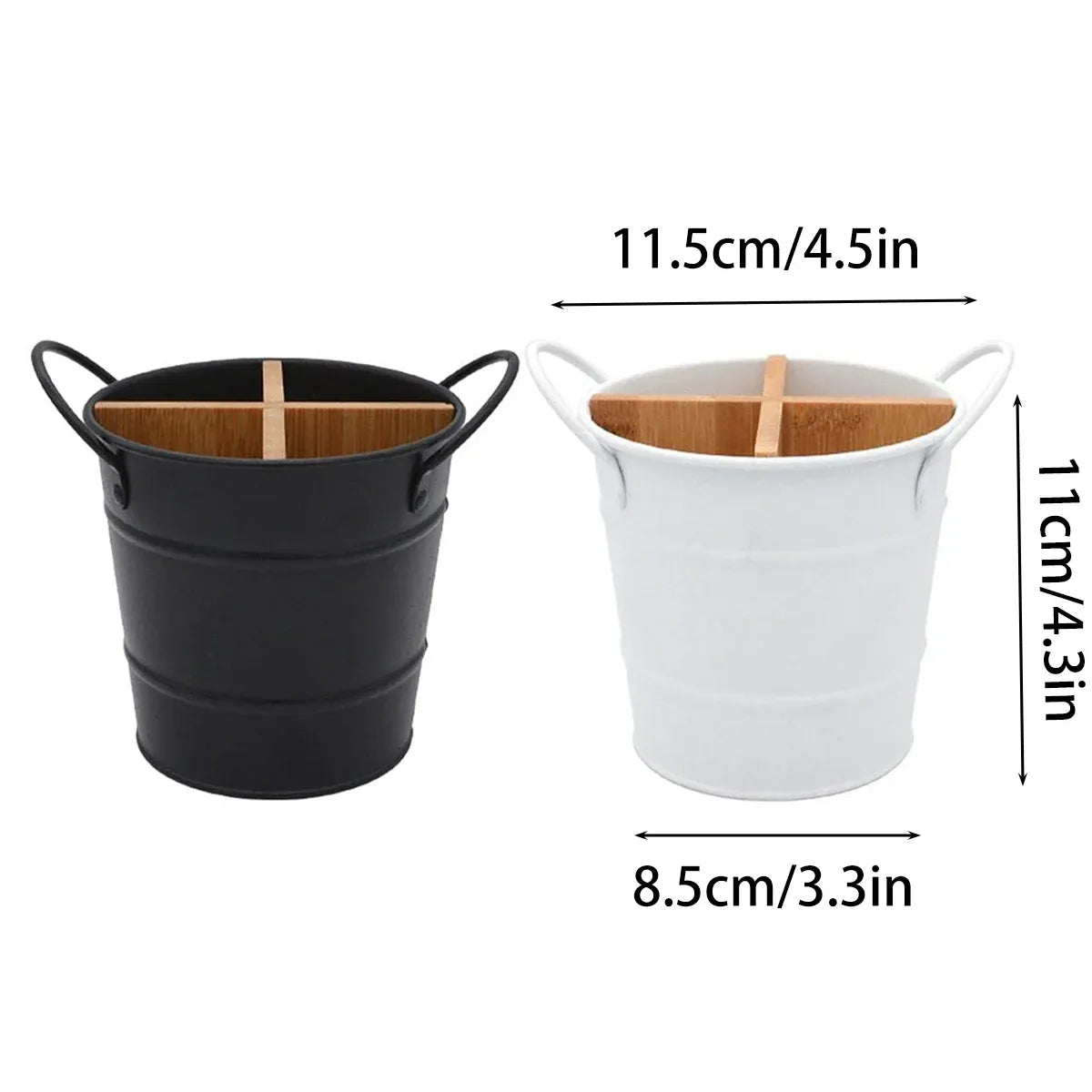 Multi-Functional Home Chopstick Container Plastic Compartments Drainage Rack - Black