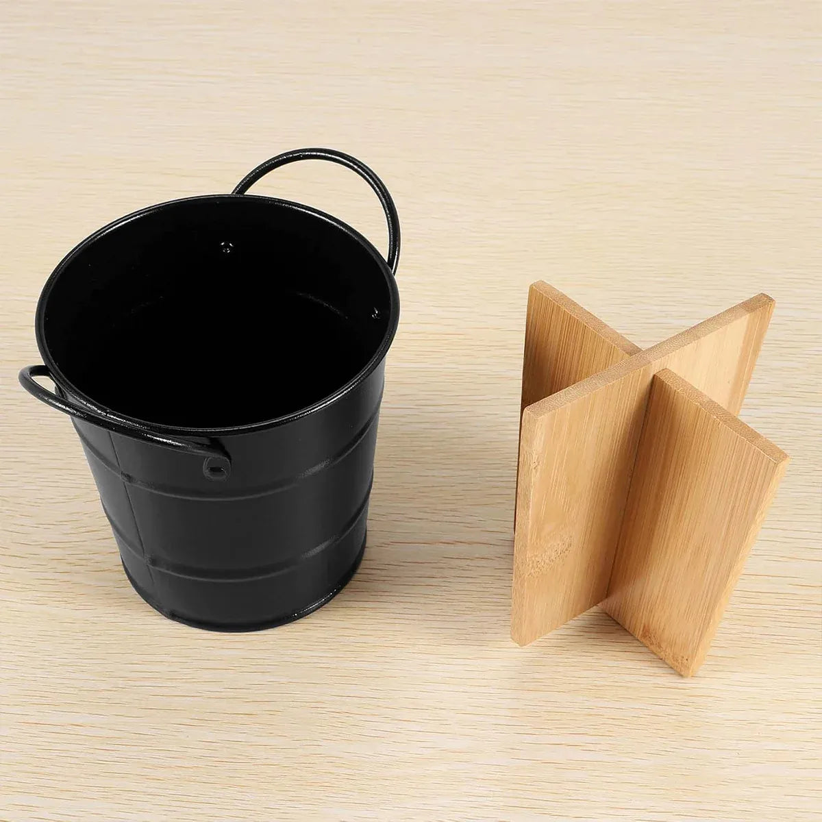 Multi-Functional Home Chopstick Container Plastic Compartments Drainage Rack - Black
