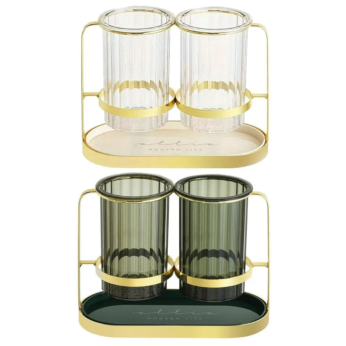 Light Luxury Chopsticks Storage Rack Household Kitchen Chopsticks Tube - Green