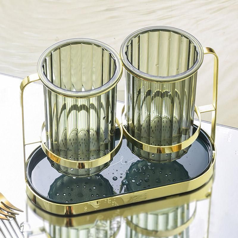 Light Luxury Chopsticks Storage Rack Household Kitchen Chopsticks Tube - Green