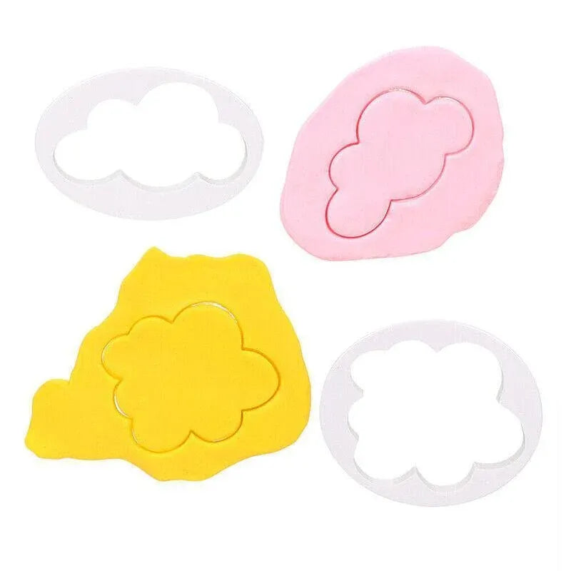 5PCS Cloud Shape Cookie Cutters Set for Fondant Cake Clay and Baking Crafts