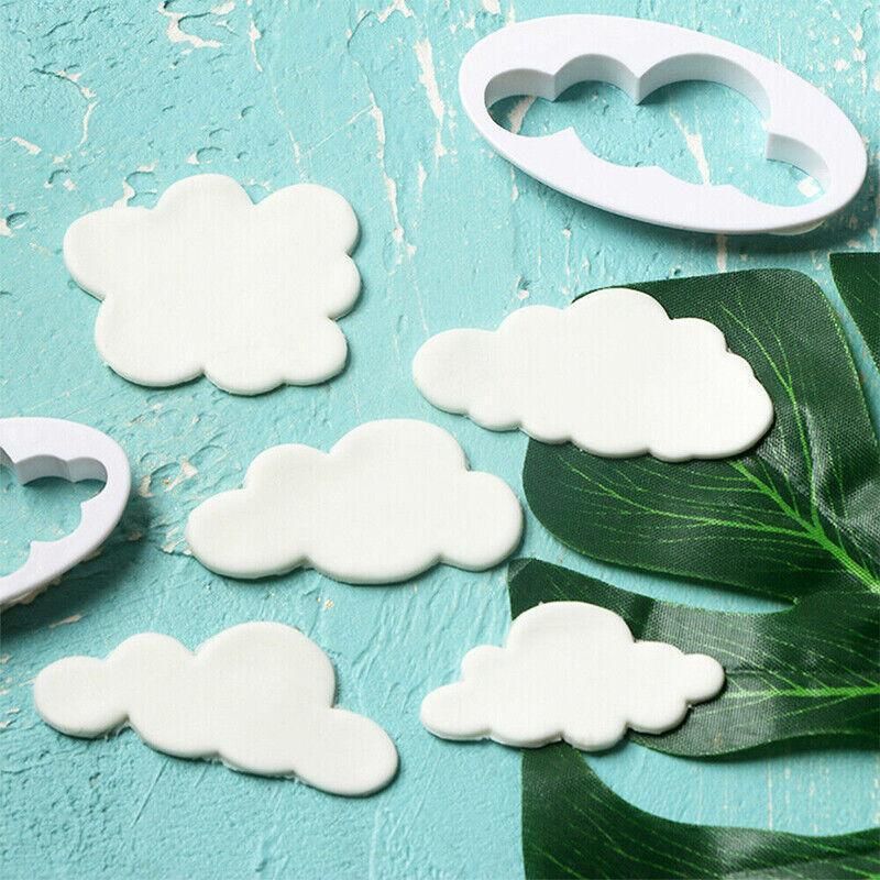 5PCS Cloud Shape Cookie Cutters Set for Fondant Cake Clay and Baking Crafts