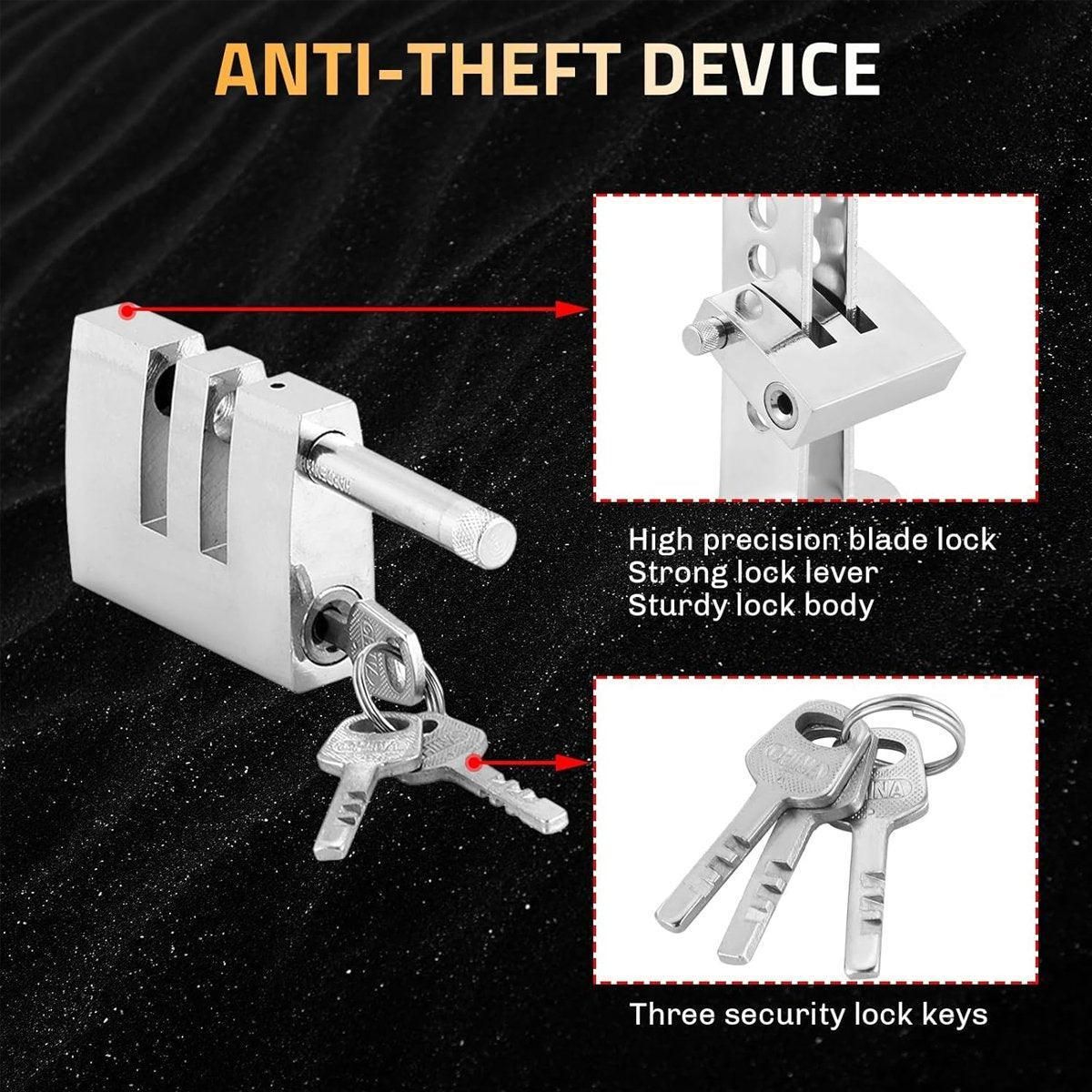 Universal Car Anti-Theft Clutch Throttle Brake Lock 8/9 Holes Security Lock - 9 holes