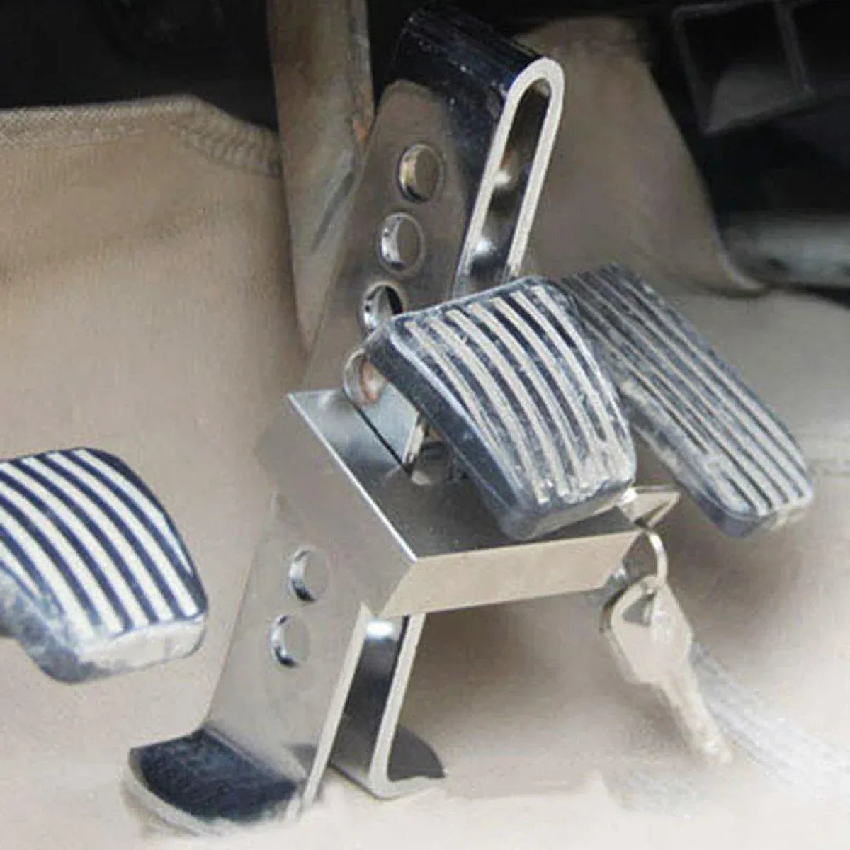 Universal Car Anti-Theft Clutch Throttle Brake Lock 8/9 Holes Security Lock - 9 holes