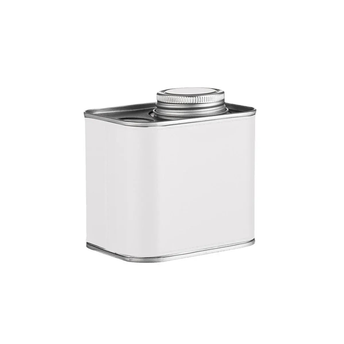 Airtight Coffee Canister Storage Jar Pour Valve Leather 9.6 x 7 x 9.3cm - White