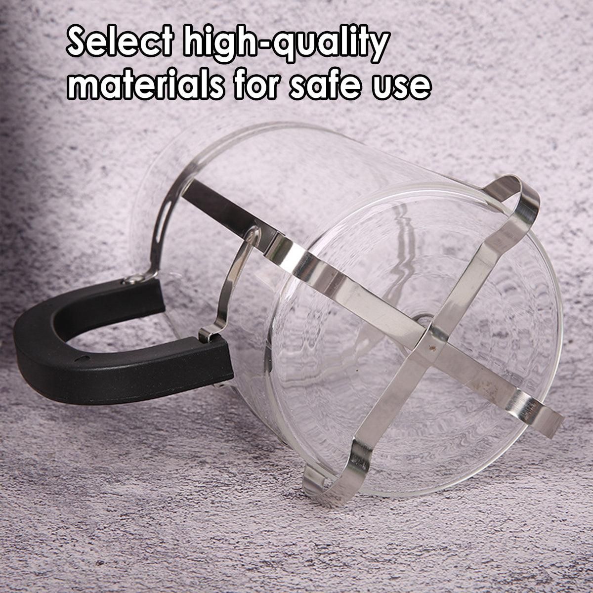 350ml 600ml Stainless Steel Glass French Press Coffee Tea Maker for Home Office - 600ML