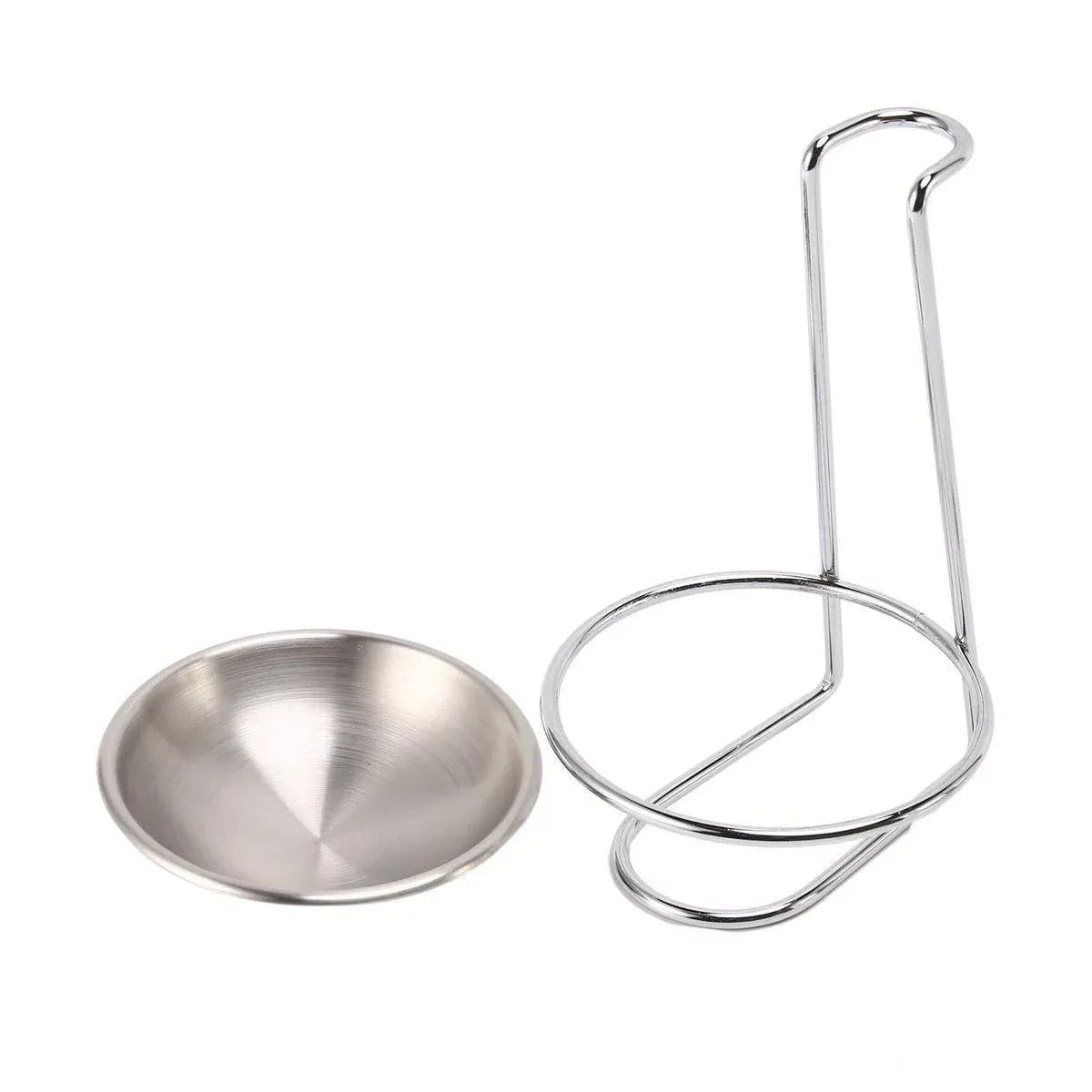 2 Pcs Portable Stainless Steel Soup Colander Rack Kitchen Utensil Storage