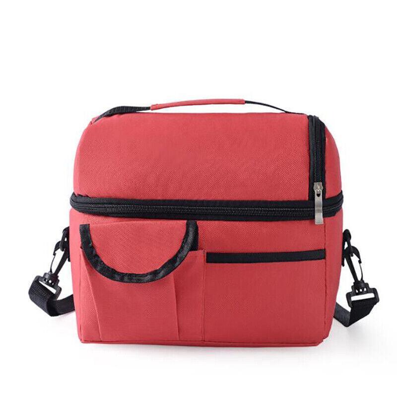 Insulated Lunch Bag Box Tote Cooler For Women Men Hot Cold Food Thermal - Blue