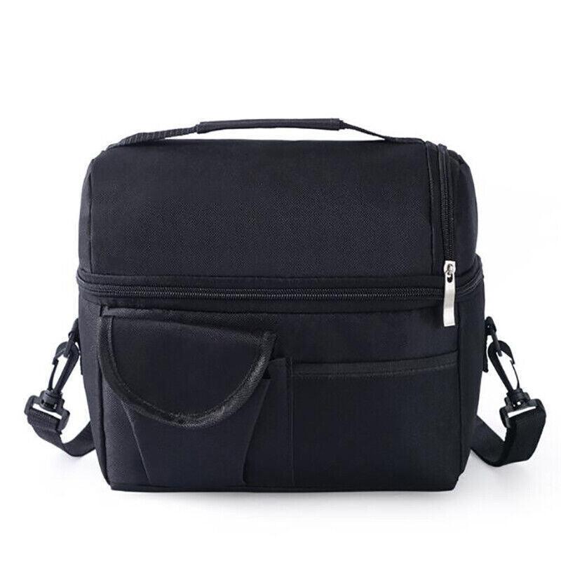Insulated Lunch Bag Box Tote Cooler For Women Men Hot Cold Food Thermal - Red
