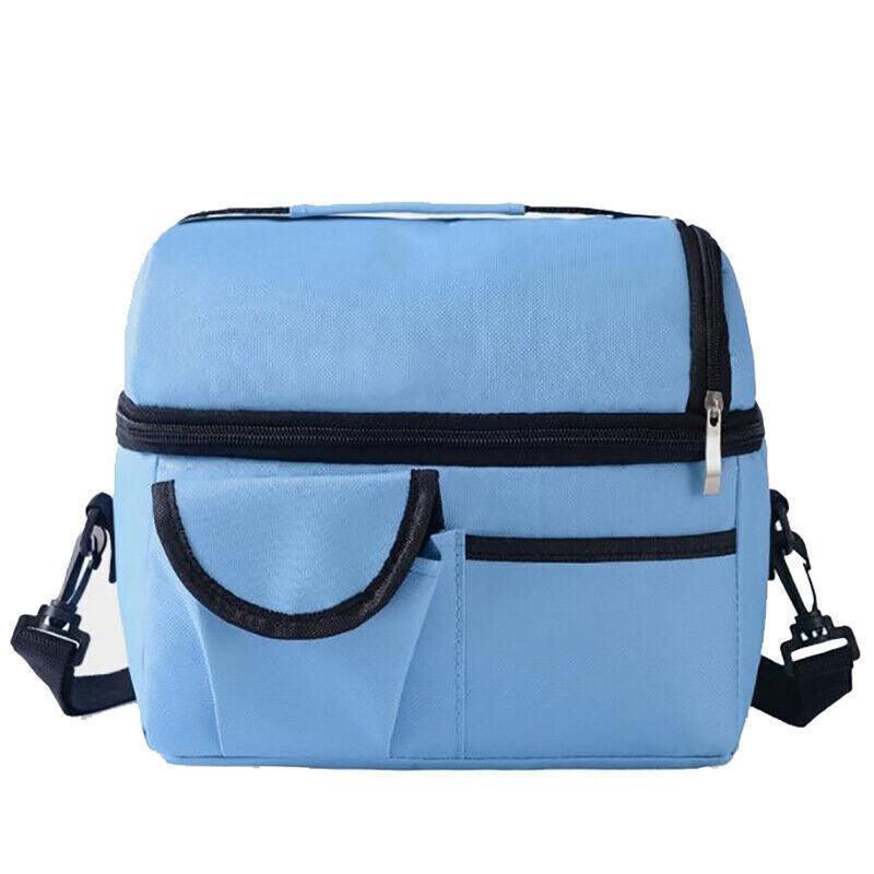 Insulated Lunch Bag Box Tote Cooler For Women Men Hot Cold Food Thermal - Red