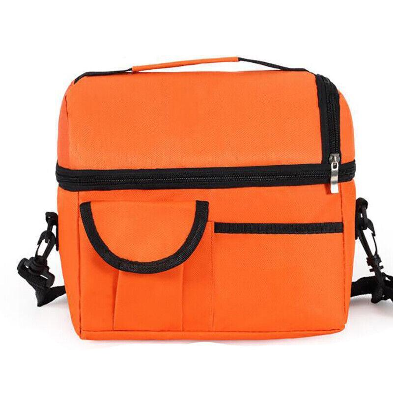Insulated Lunch Bag Box Tote Cooler For Women Men Hot Cold Food Thermal - Light Blue