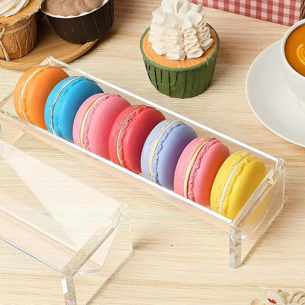 1PC Transparent Rectangular Biscuit Display Rack Food Dessert Wedding Cake Stand