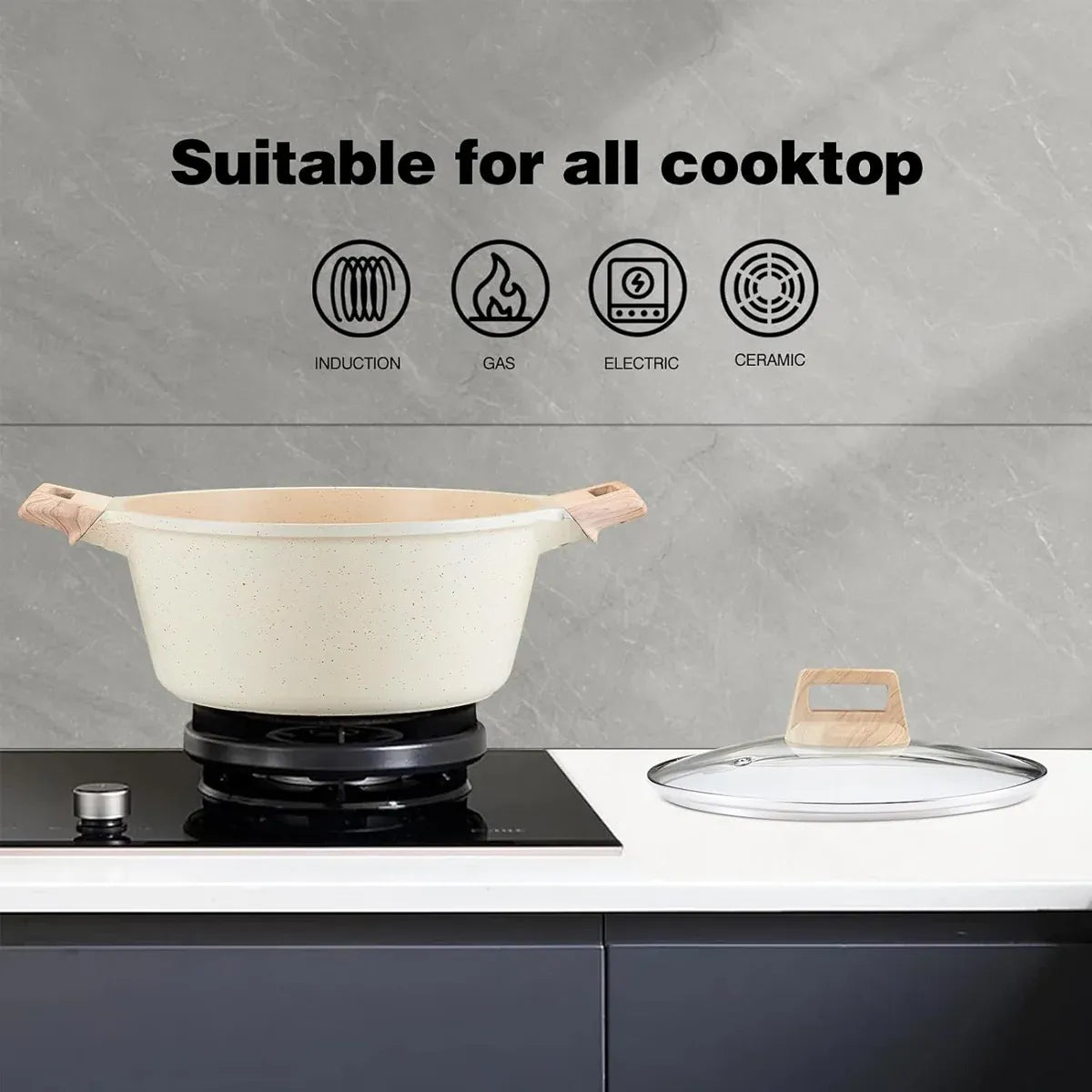 8pcs Cookware Set Cooking Set Non Stick for for Home Kitchen Restaurant Daily