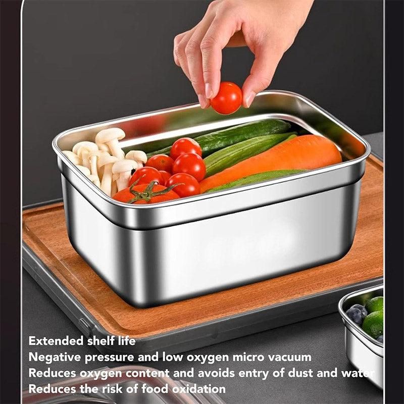 3500ml Stainless Steel Lunch Box Food Storage Container Meal Prep Crisper