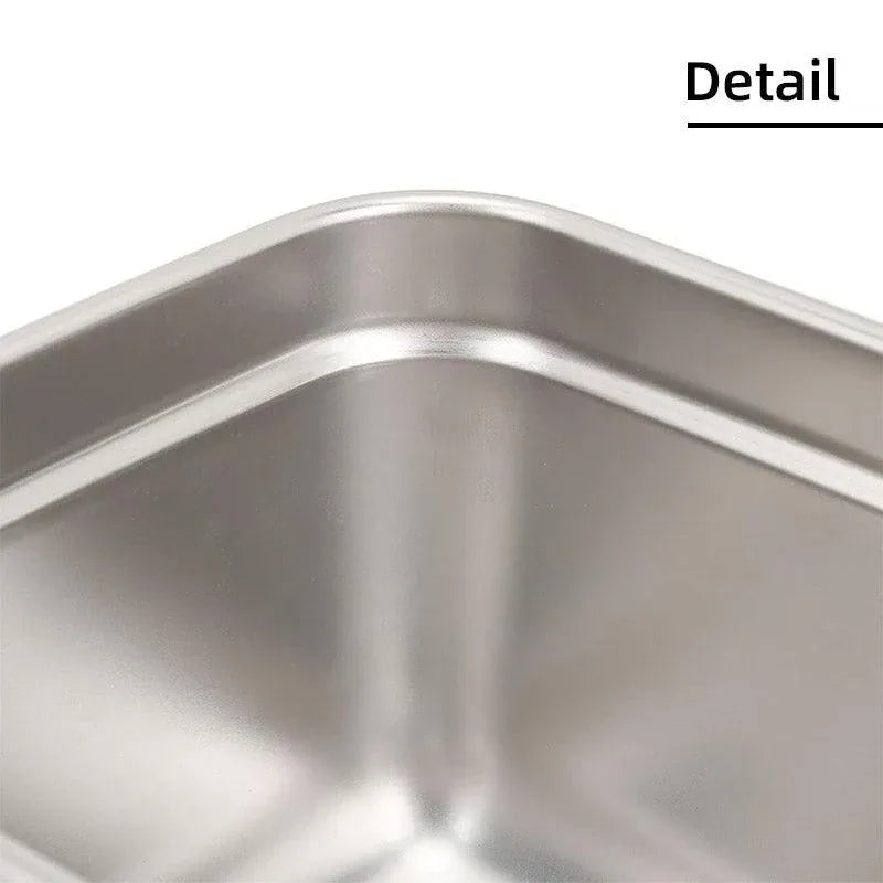 3500ml Stainless Steel Lunch Box Food Storage Container Meal Prep Crisper