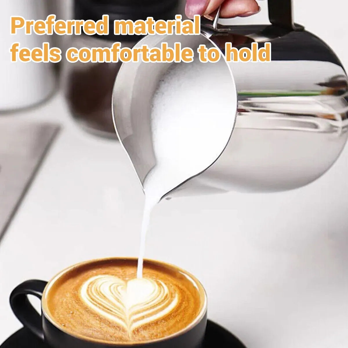 Stainless Steel Latte Art Cup 350ml 600ml Milk Frothing Pitcher Coffee Barista - 350ml