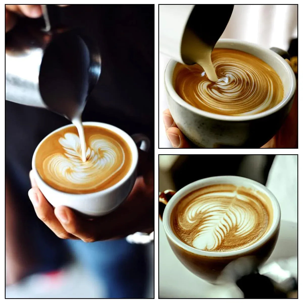 Stainless Steel Latte Art Cup 350ml 600ml Milk Frothing Pitcher Coffee Barista - 350ml