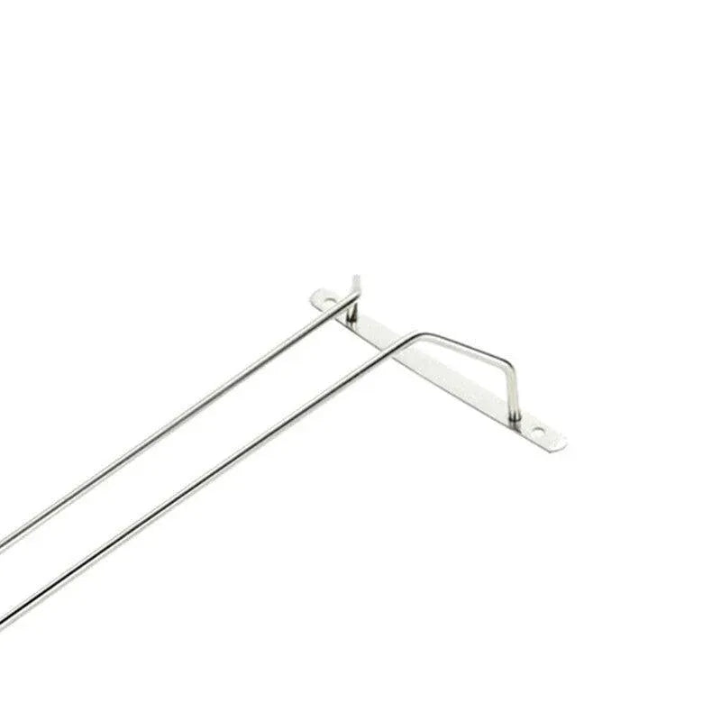 Under Cabinet Wine Glass Holder Rack 1PC Steel Hanging Cup Storage Bar Shelf
