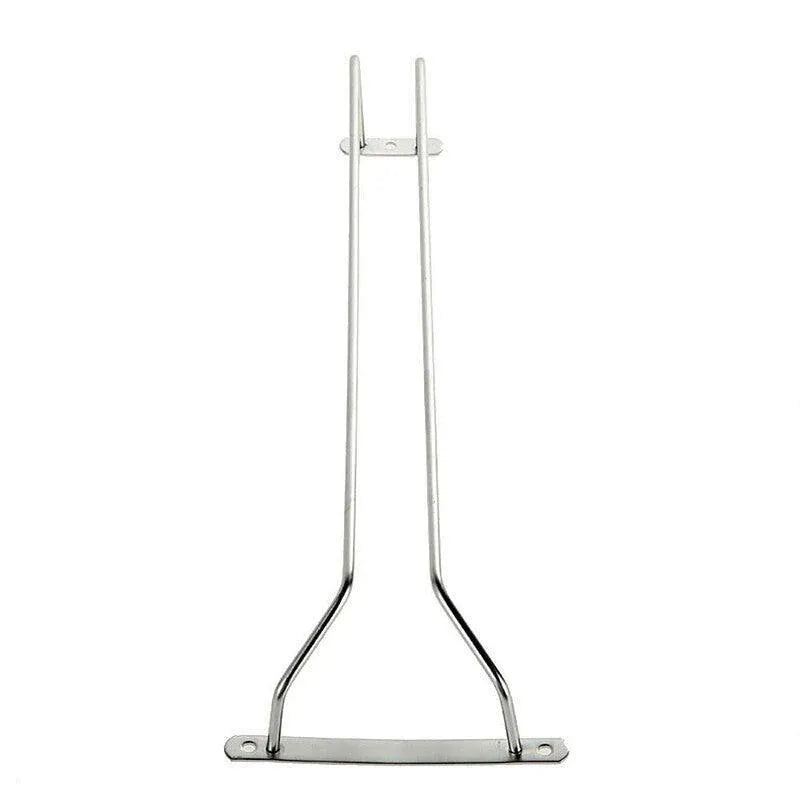 Under Cabinet Wine Glass Holder Rack 1PC Steel Hanging Cup Storage Bar Shelf