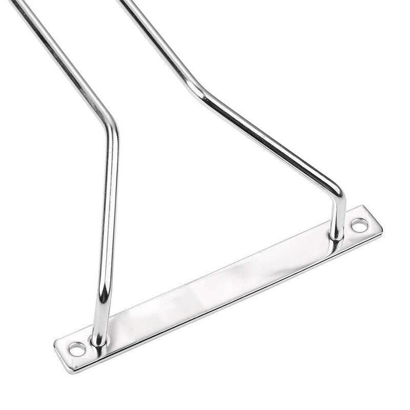 Under Cabinet Wine Glass Holder Rack 1PC Steel Hanging Cup Storage Bar Shelf