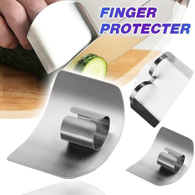 Stainless Steel Finger Protector Cutting Shield for Kitchen Slicing and Chopping - 1 Finger