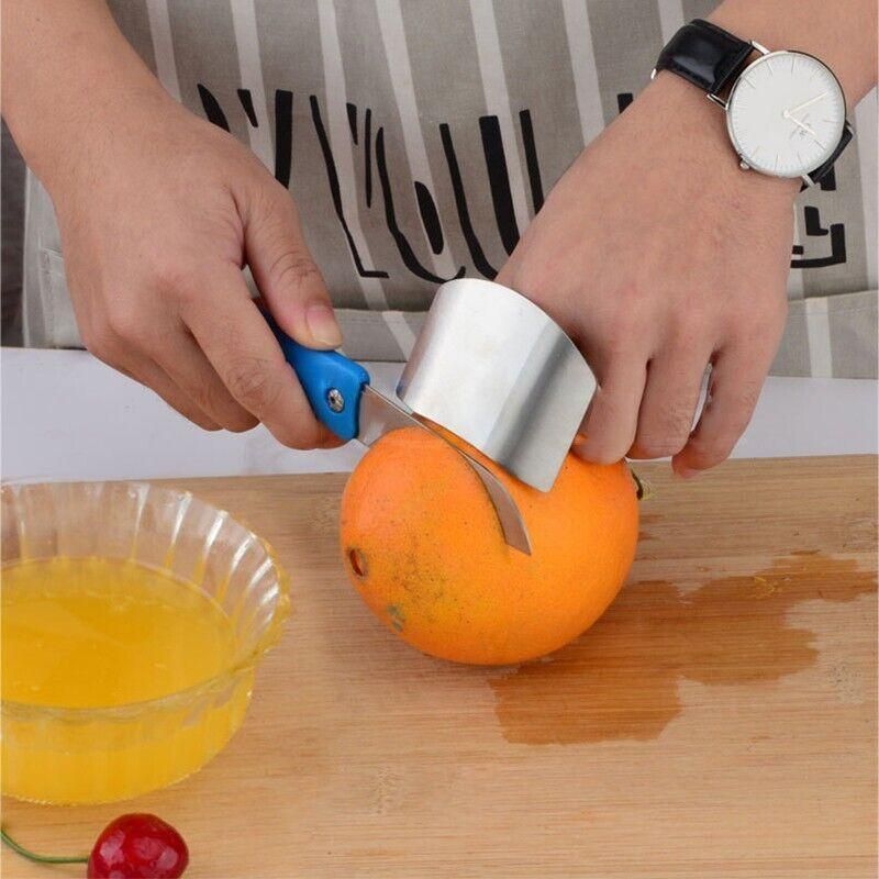 Stainless Steel Finger Protector Cutting Shield for Kitchen Slicing and Chopping - 1 Finger