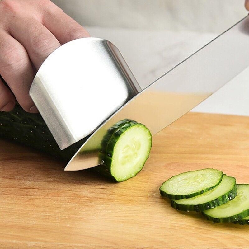 Stainless Steel Finger Protector Cutting Shield for Kitchen Slicing and Chopping - 1 Finger