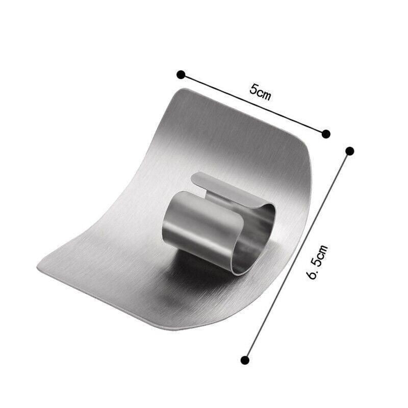 Stainless Steel Finger Protector Cutting Shield for Kitchen Slicing and Chopping - 2 Fingers