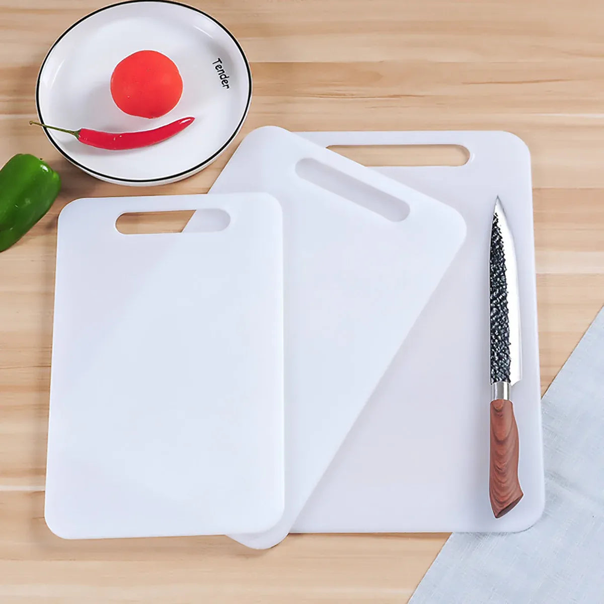 Plastic Cutting Board Small Size Chopping Board for Kitchen Food Prep Home Use - 38x24cm