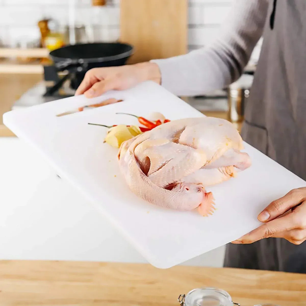 Plastic Cutting Board Small Size Chopping Board for Kitchen Food Prep Home Use - 38x24cm