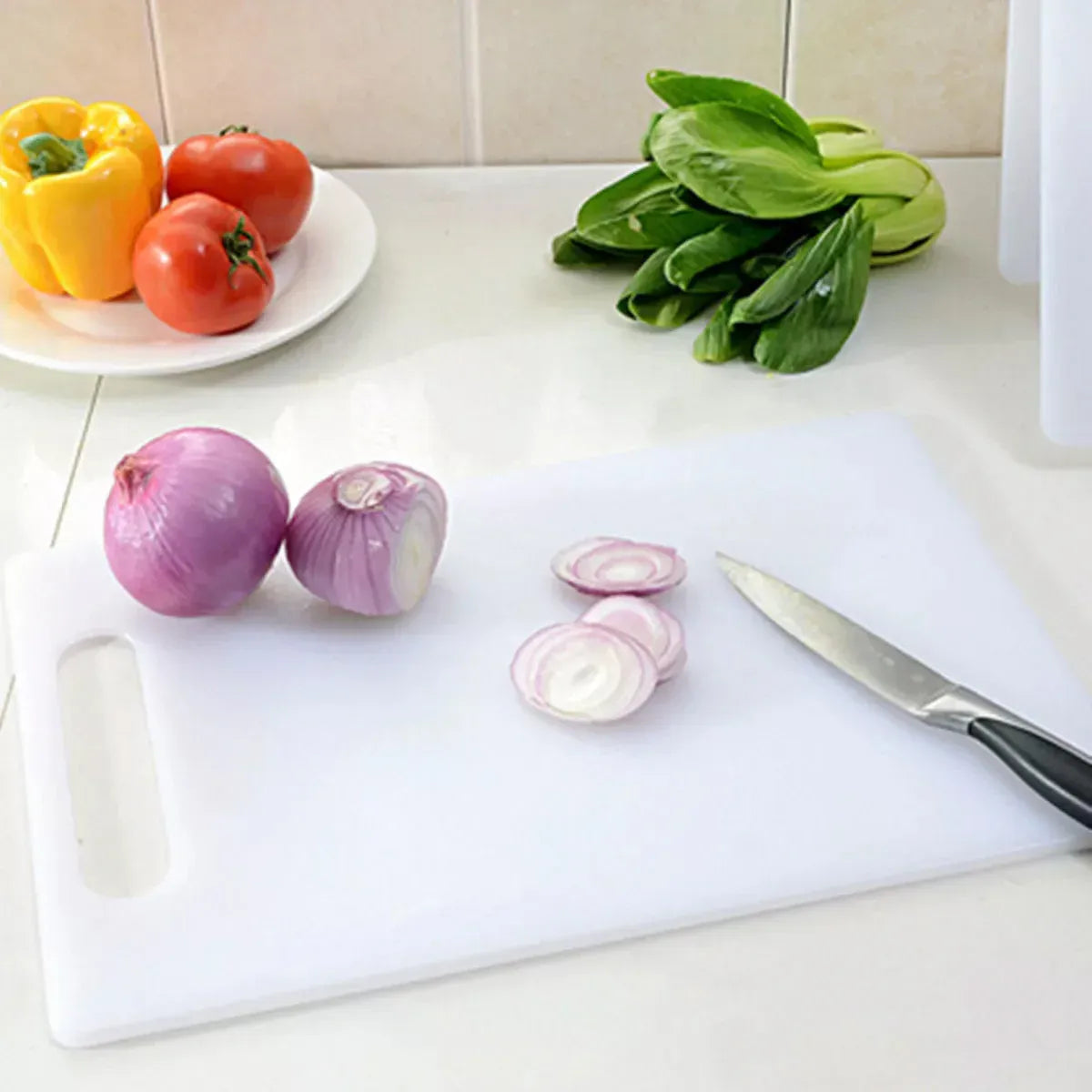 Plastic Cutting Board Small Size Chopping Board for Kitchen Food Prep Home Use - 38x24cm