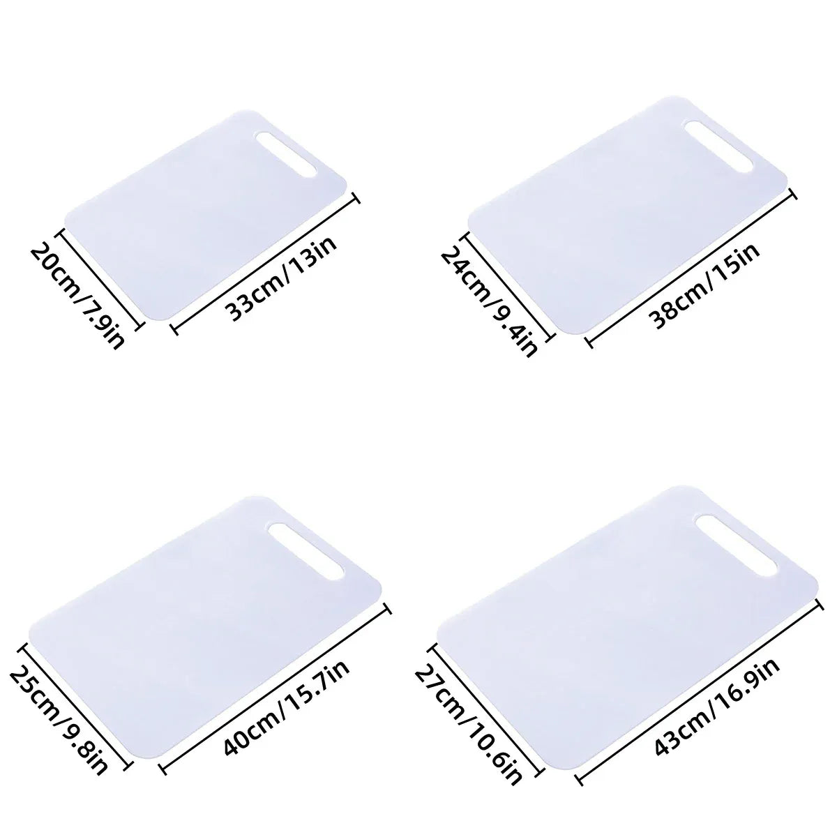 Plastic Cutting Board Small Size Chopping Board for Kitchen Food Prep Home Use - 43x27cm