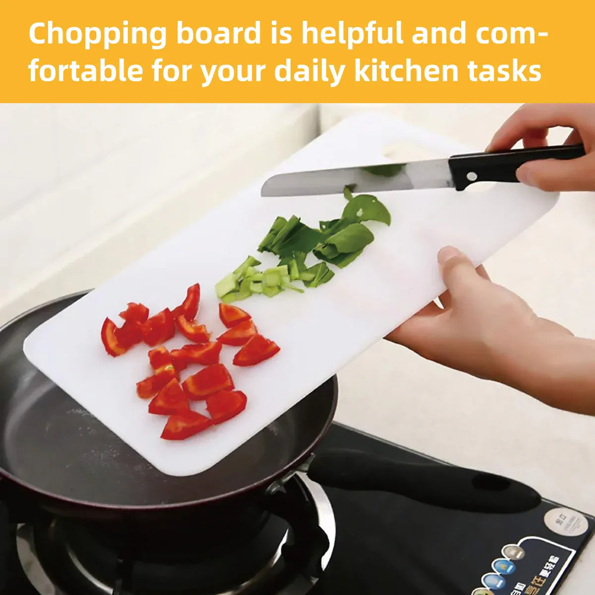 Plastic Cutting Board Small Size Chopping Board for Kitchen Food Prep Home Use - 43x27cm