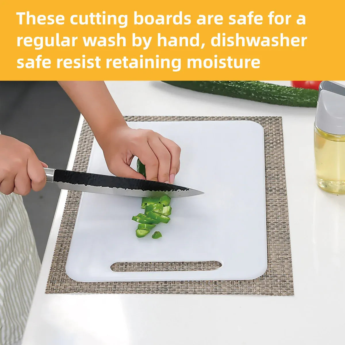 Plastic Cutting Board Small Size Chopping Board for Kitchen Food Prep Home Use - 43x27cm