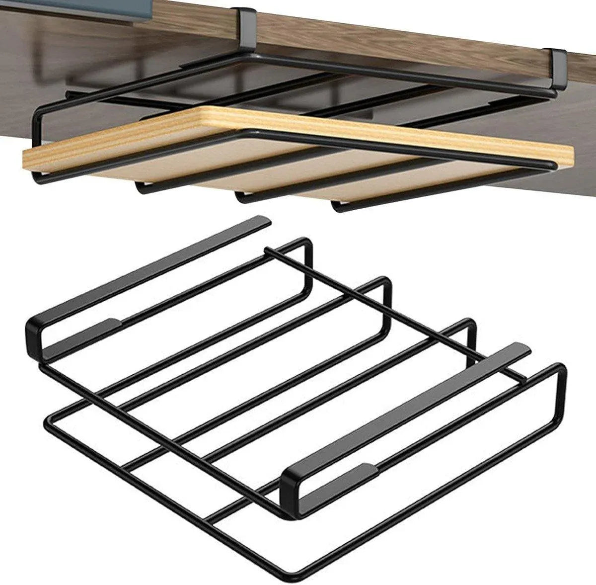 Double Stainless Steel Kitchen Organizer Shelf Rack Cabinet Storage Space Saver