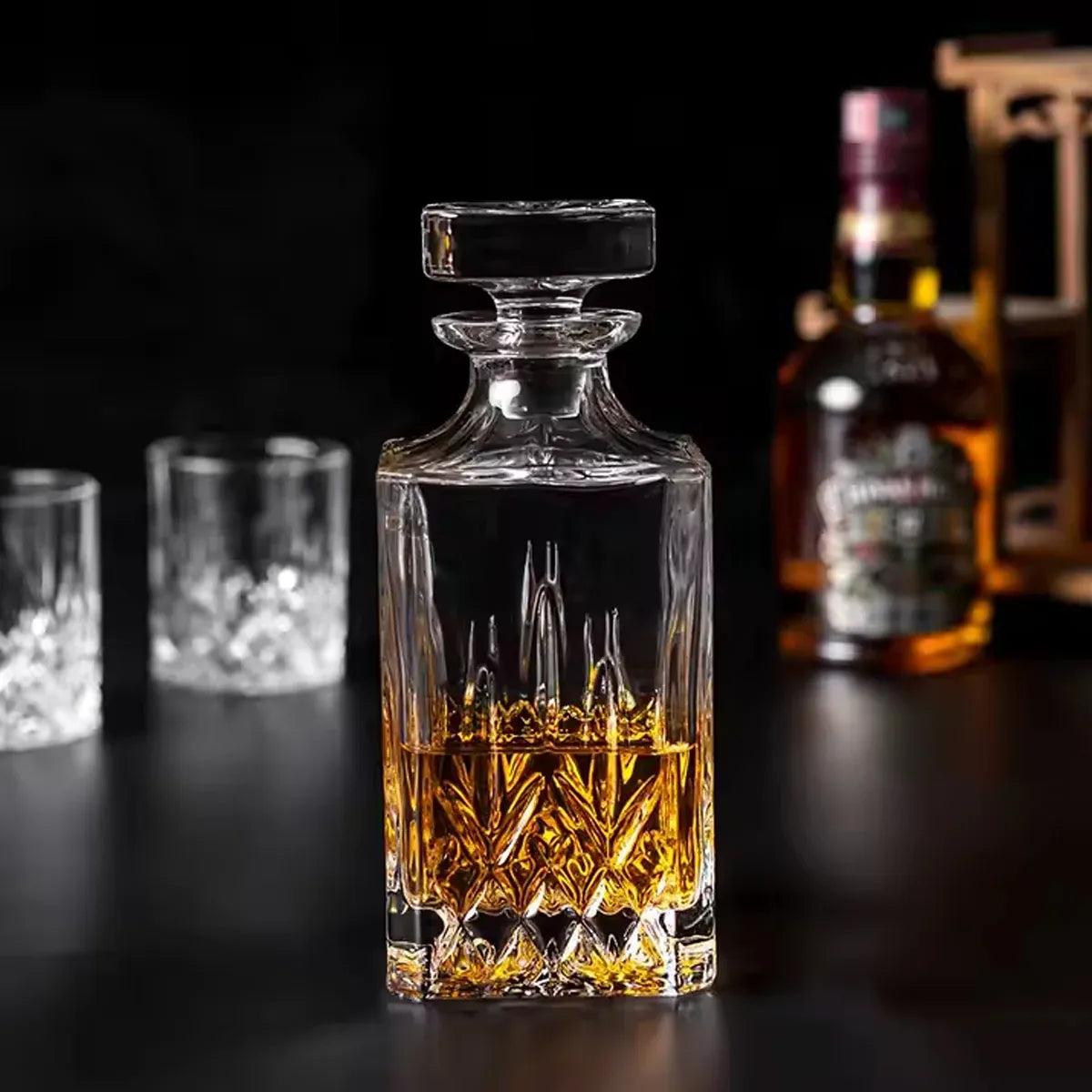 Whisky Wine Bottles Glass Wine Sets Glass Storage Container for Home Bar