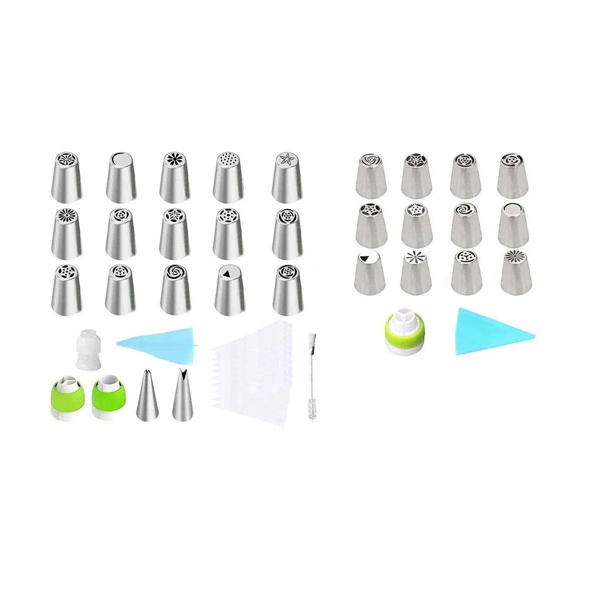Russian Piping Tips Cake Decorating Set - 14 or 32 PCS Stainless Steel Nozzles - 32PCS