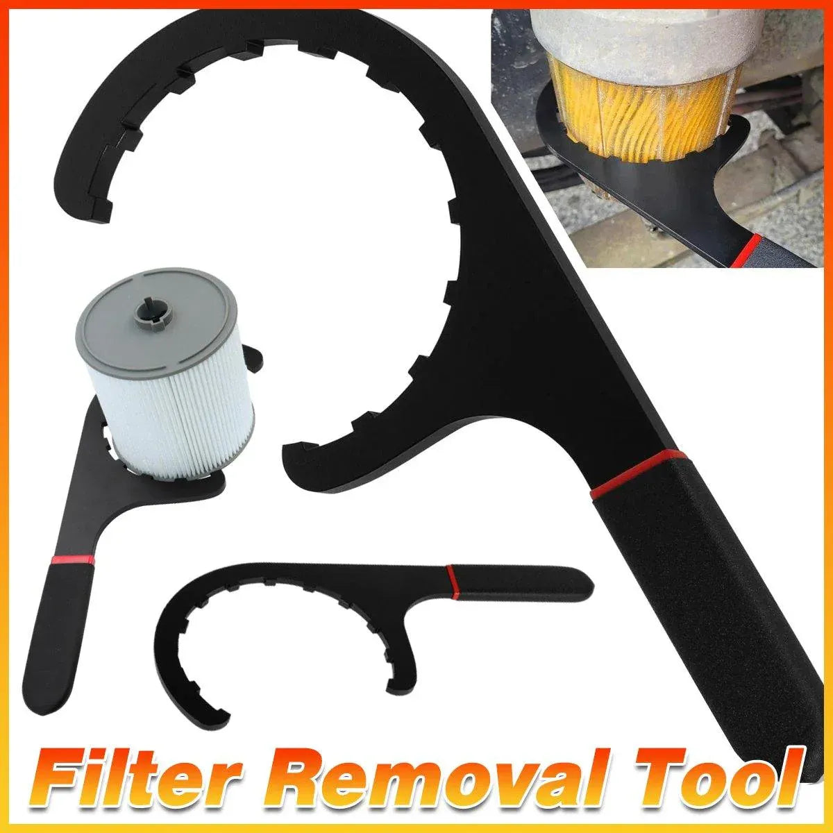Heavy Duty Diesel Filter Wrench Tool for Engine Oil Filter Removal in Cars and Trucks
