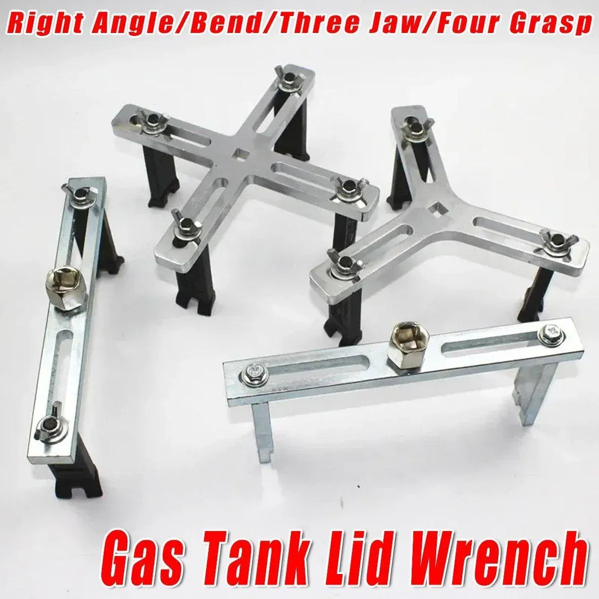 Adjustable Universal Fuel Tank Cover Removal Tool 3 Claws Gasoline Pump Wrench - Four-Grasp