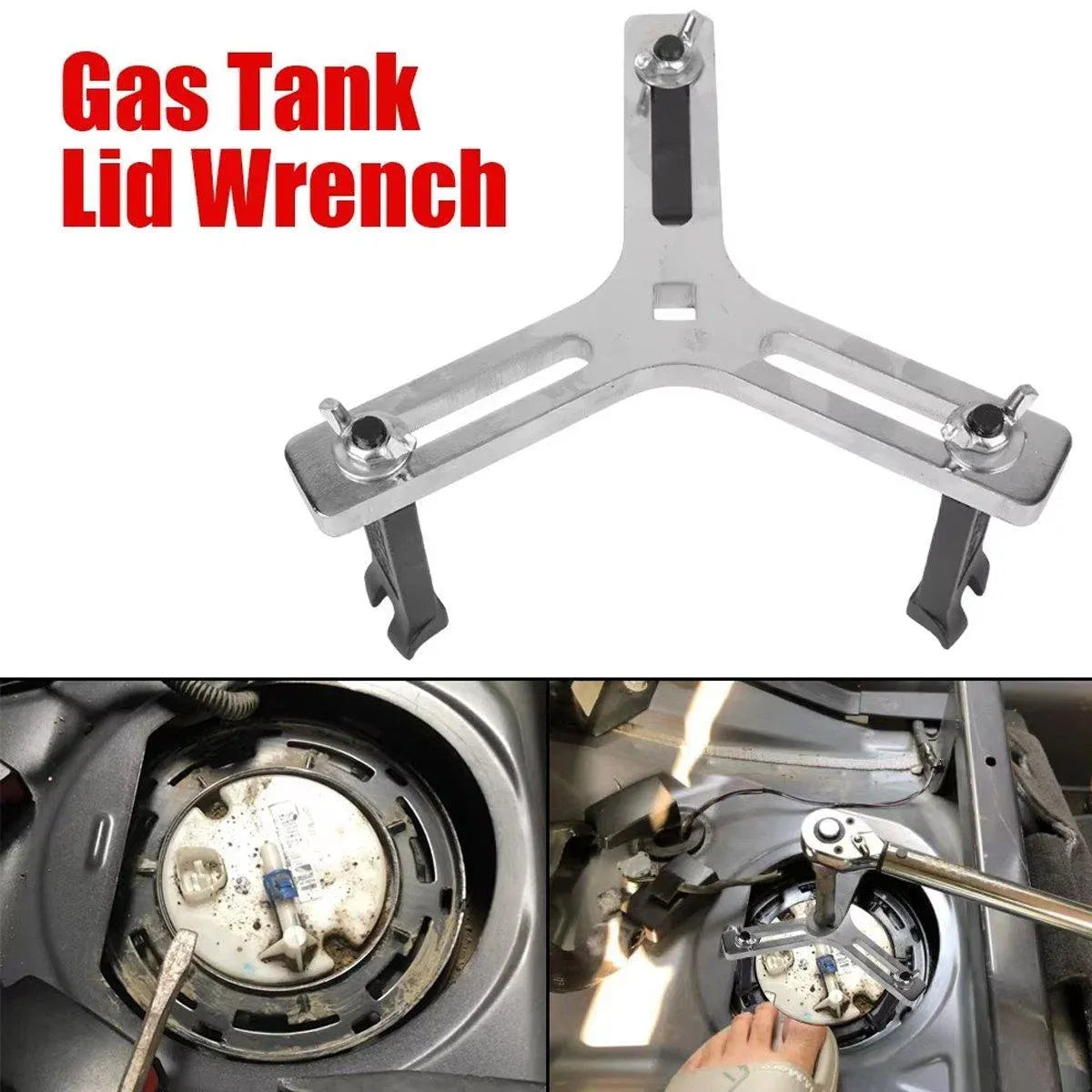Adjustable Universal Fuel Tank Cover Removal Tool 3 Claws Gasoline Pump Wrench - Four-Grasp