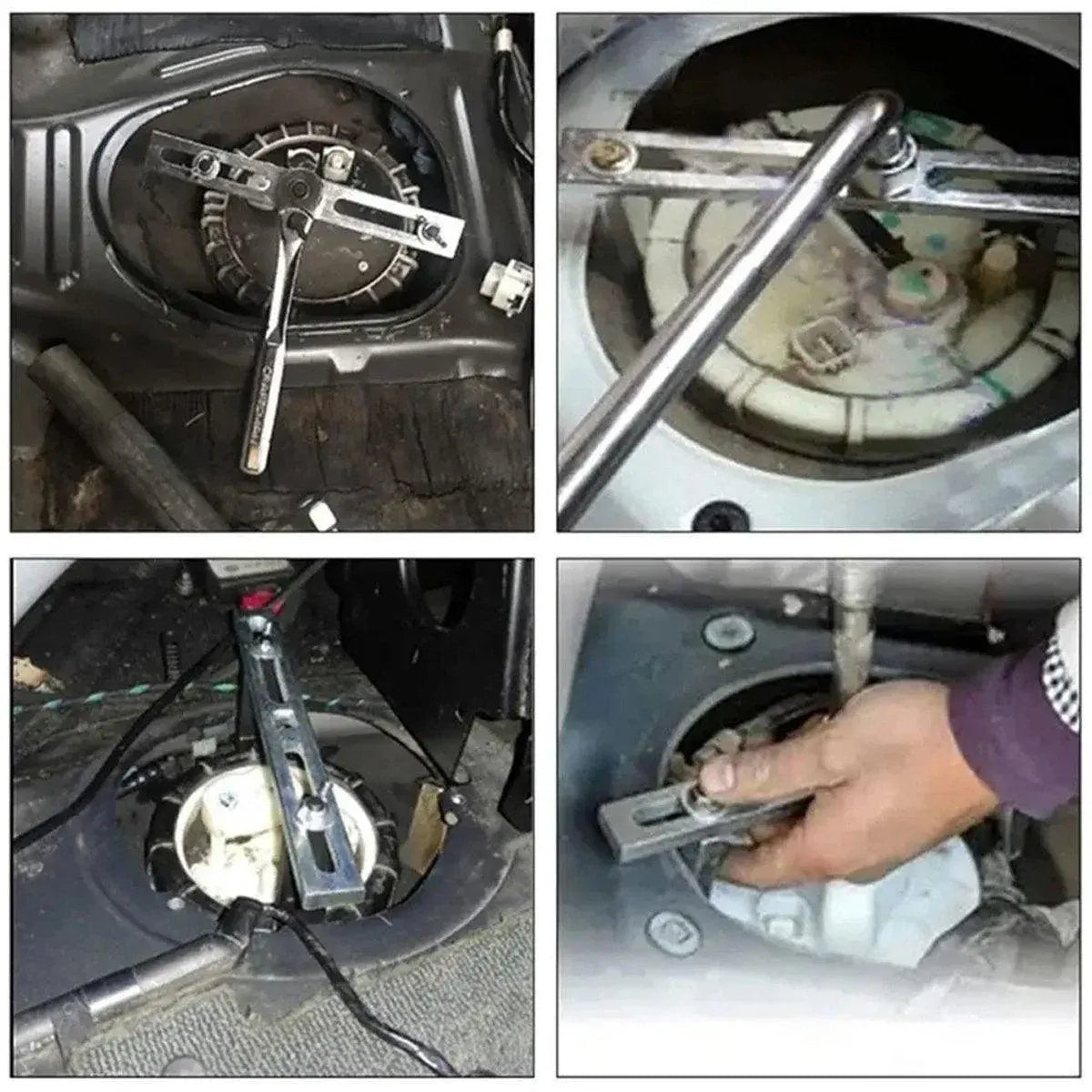 Adjustable Universal Fuel Tank Cover Removal Tool 3 Claws Gasoline Pump Wrench - Four-Grasp