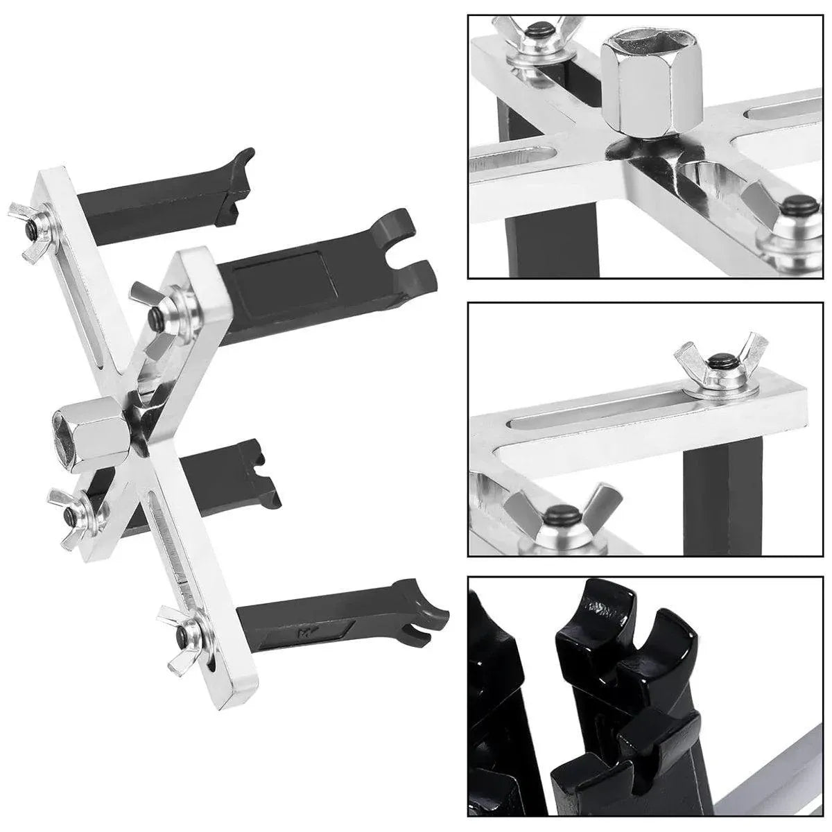 Adjustable Universal Fuel Tank Cover Removal Tool 3 Claws Gasoline Pump Wrench - Four-Grasp