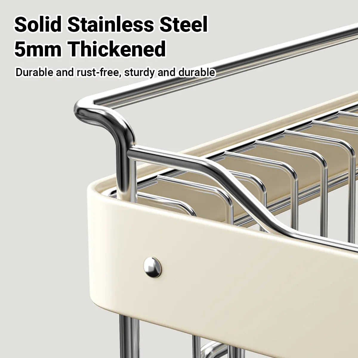 Multifunctional Dish Drying Drainer Stainless Steel for Kitchen Sink Counter Use