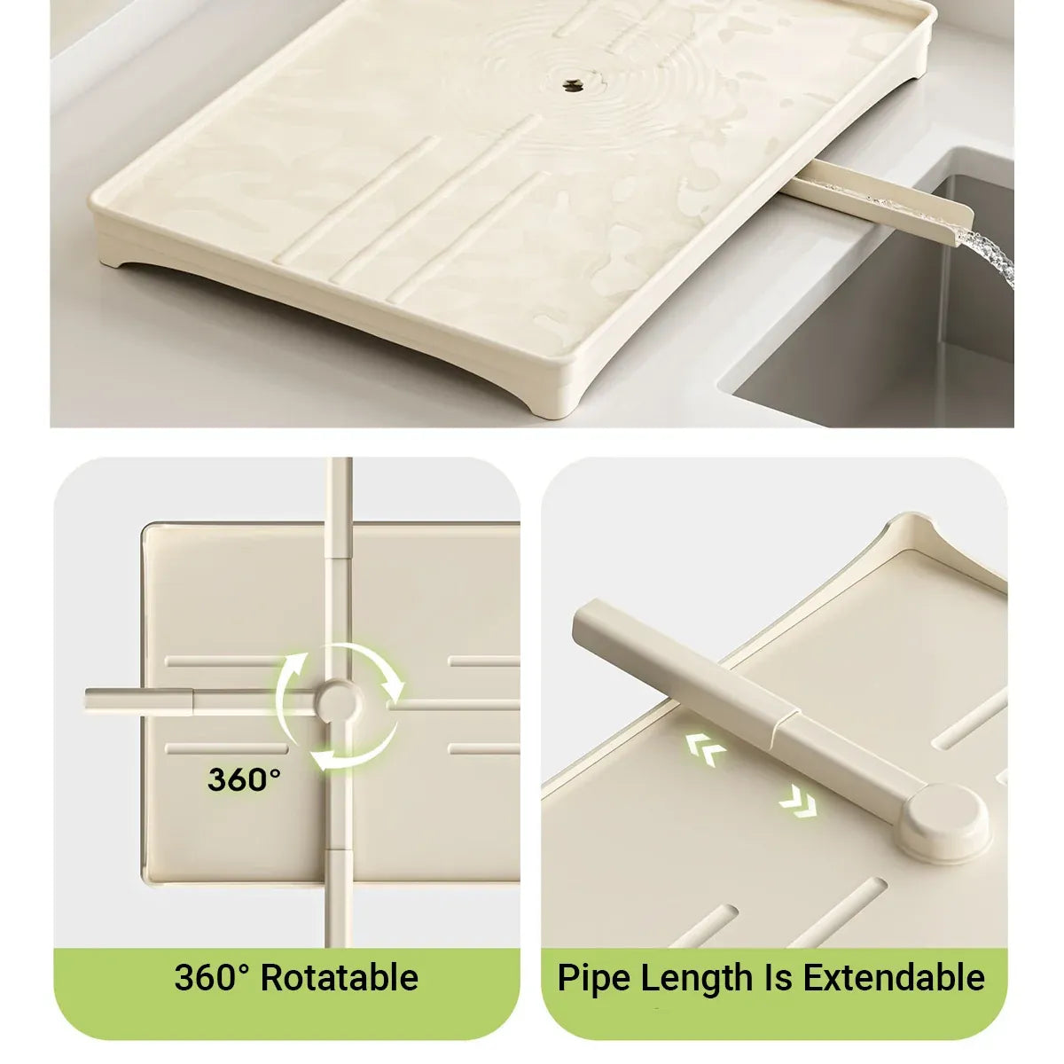 Multifunctional Dish Drying Drainer Stainless Steel for Kitchen Sink Counter Use