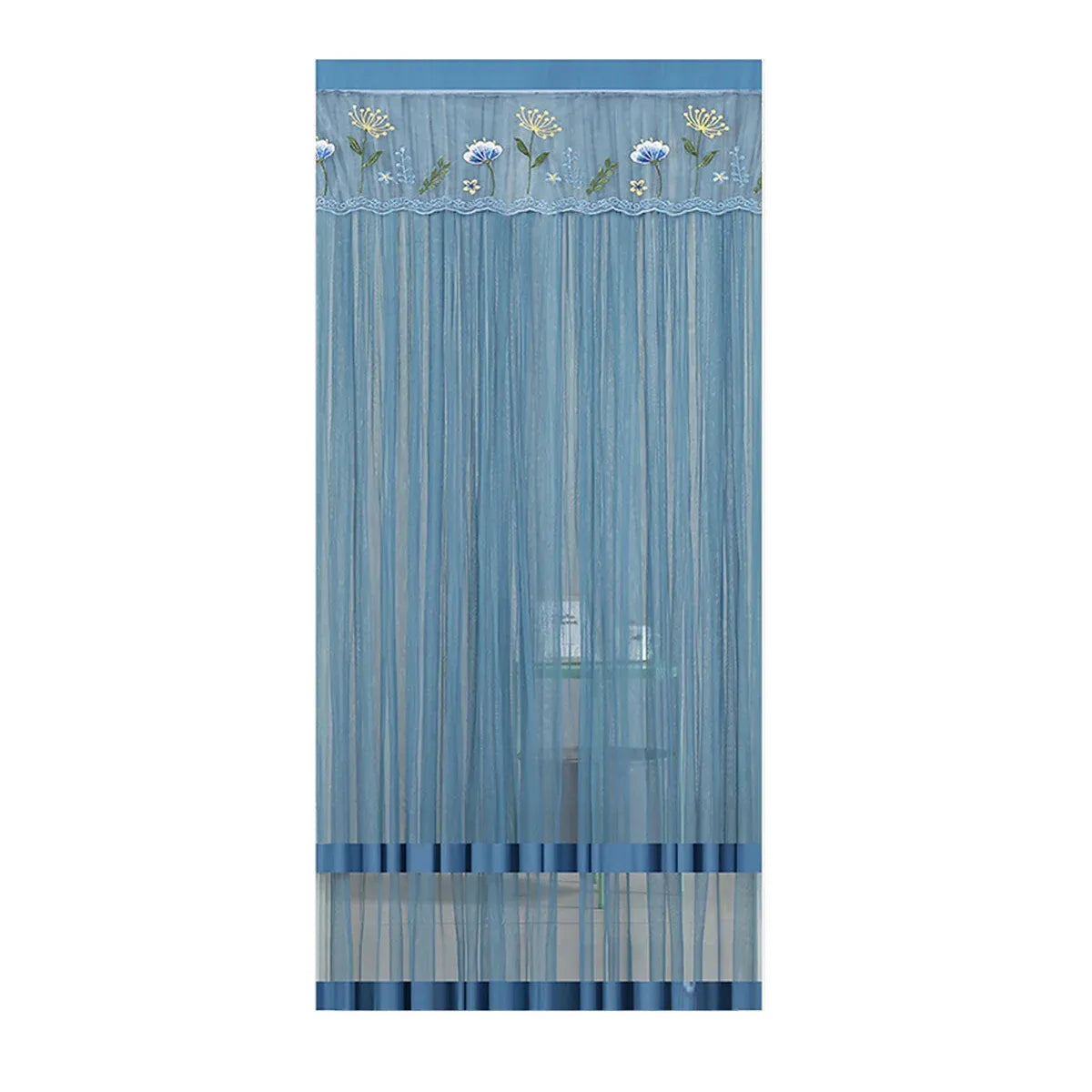 Door Curtain Breathable Insect Proof Durable High-Quality for Home Kitchen Use - Blue