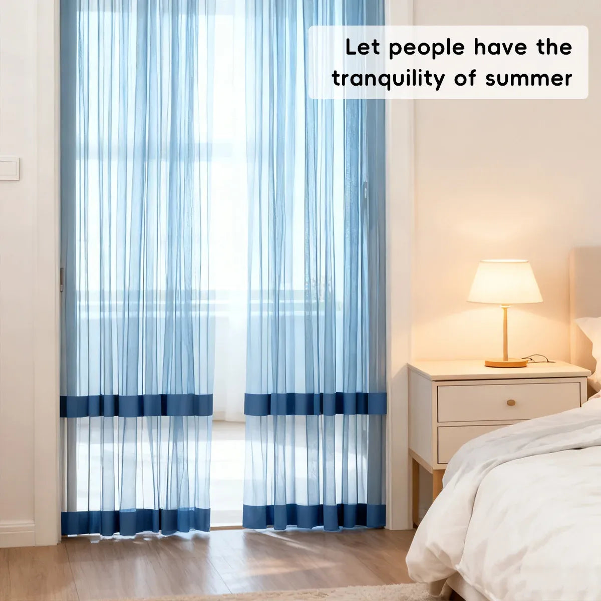 Door Curtain Breathable Insect Proof Durable High-Quality for Home Kitchen Use - Blue
