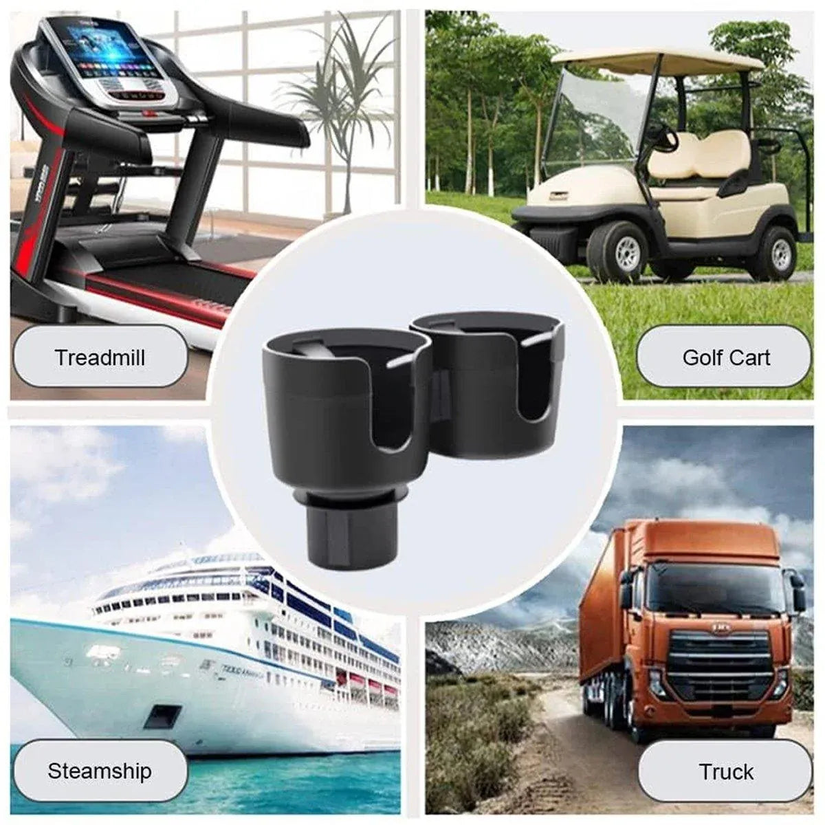 2pcs Car Cup Holder Organiser Dual 2-in-1 Adjustable Drink Holder for Vehicles