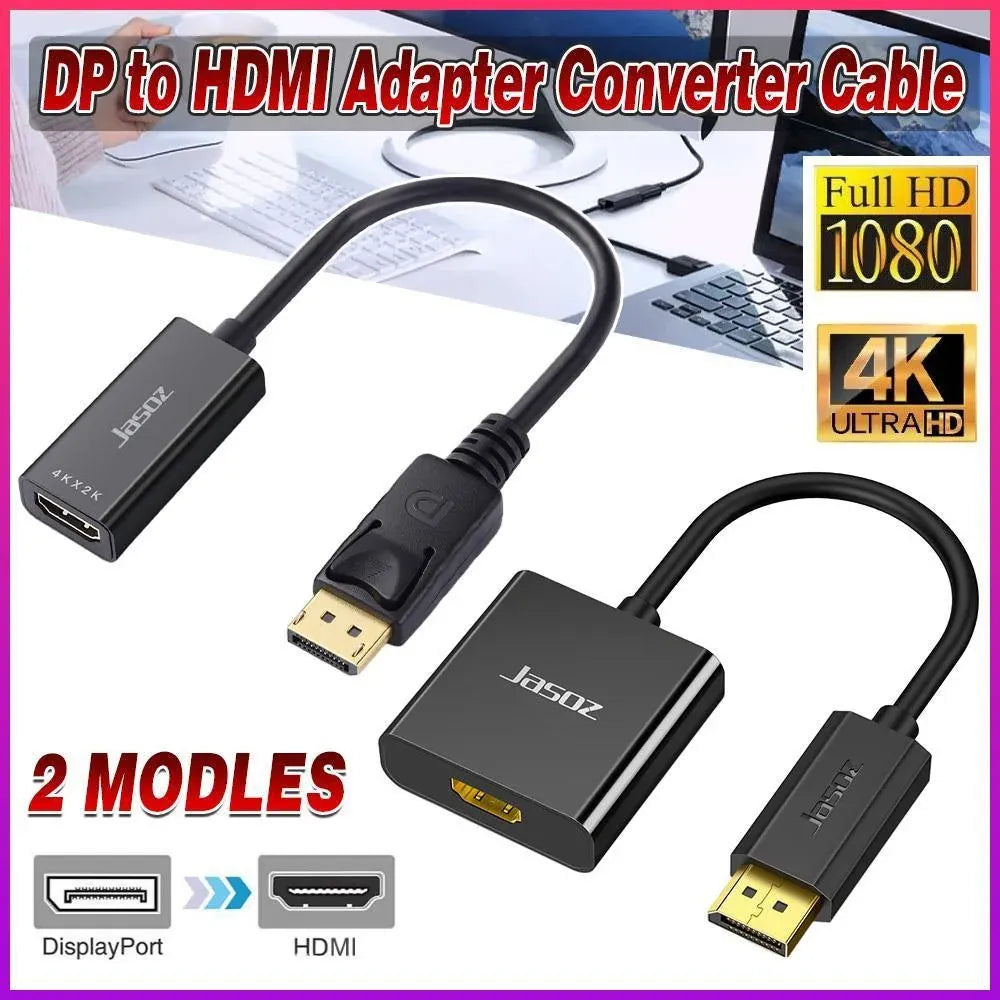 4K/1080p DisplayPort Display Port DP Male to HDMI Female Adapter Converter Cable - 1080p-DP Male to HDMI Female